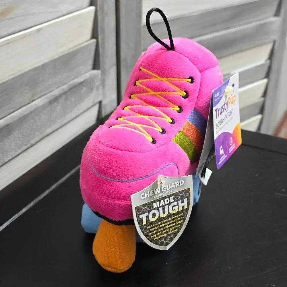 TrustyPup Roller Skate-Retro Madness Dog Toy | Pink